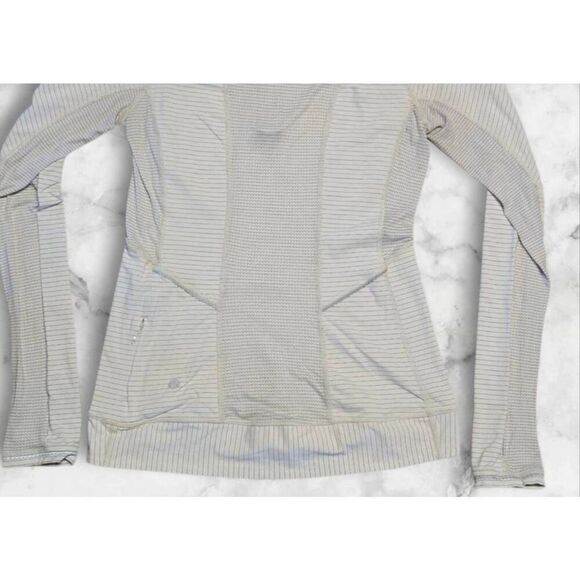 Lululemon Size 6 Stripe Run For Gold Quarter Zip - Picture 4 of 5